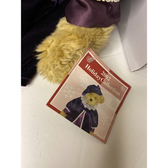 Vtg JC Penney Holiday Collection Victorian 27" Bear Plush Purple Velvet 2002 EUC - Picture 2 of 11